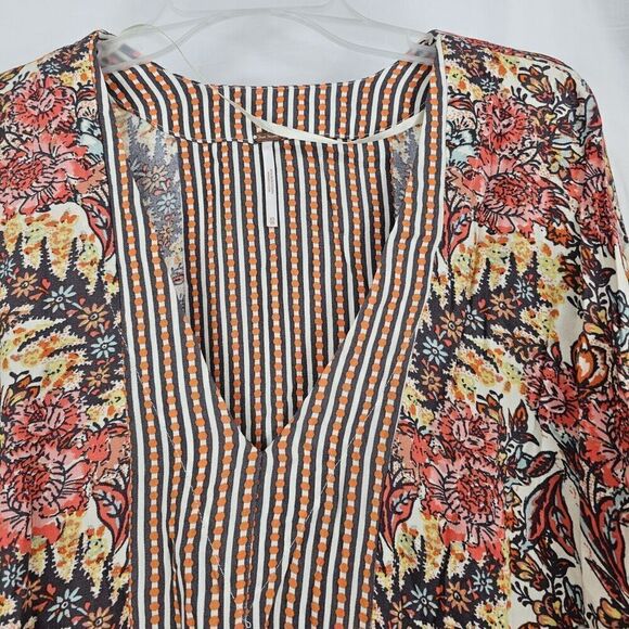 Free People Mix and Match Blouse Tea Combo Crop Top Wide Long Sleeve Women's XS - Picture 3 of 6